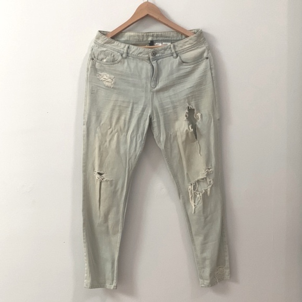 Divided Distressed Cotton High Waisted Denim Skinny Jeans